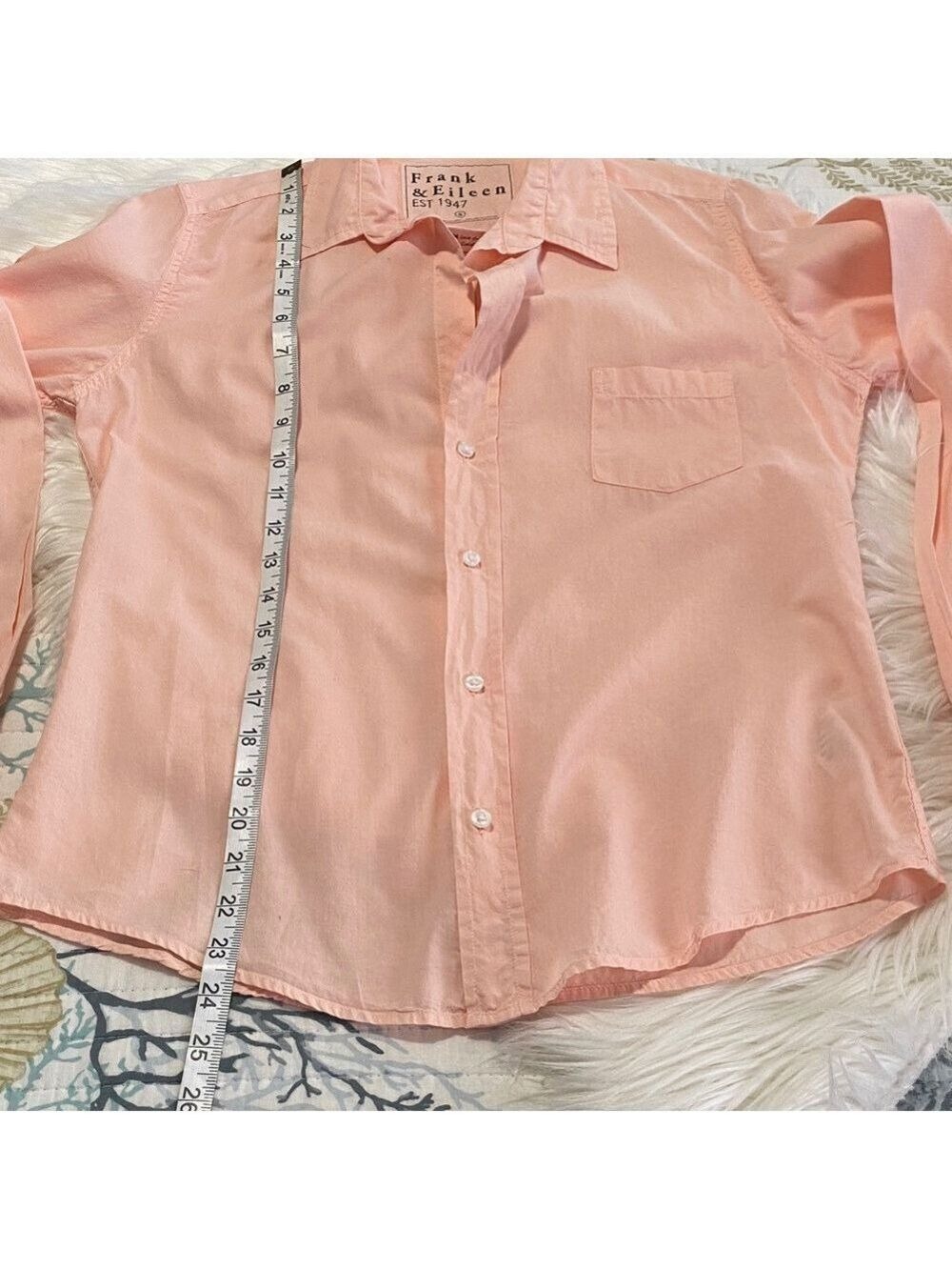 Frank & Eileen Light Peach Casual Button-Down Shirt - Picture 8 of 10